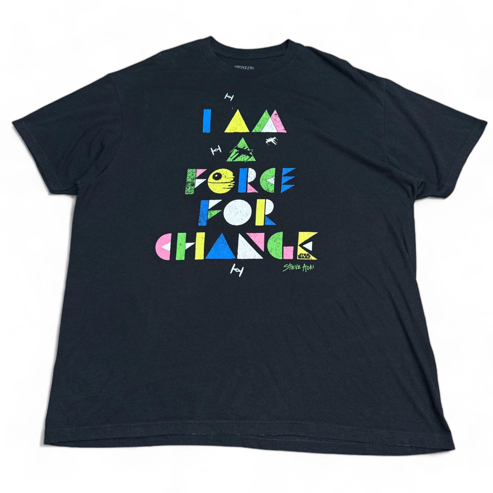 

Steve Aoki x Star Wars T-Shirt Adult Size 2XL XXL Black Force for Change Tee 3XL