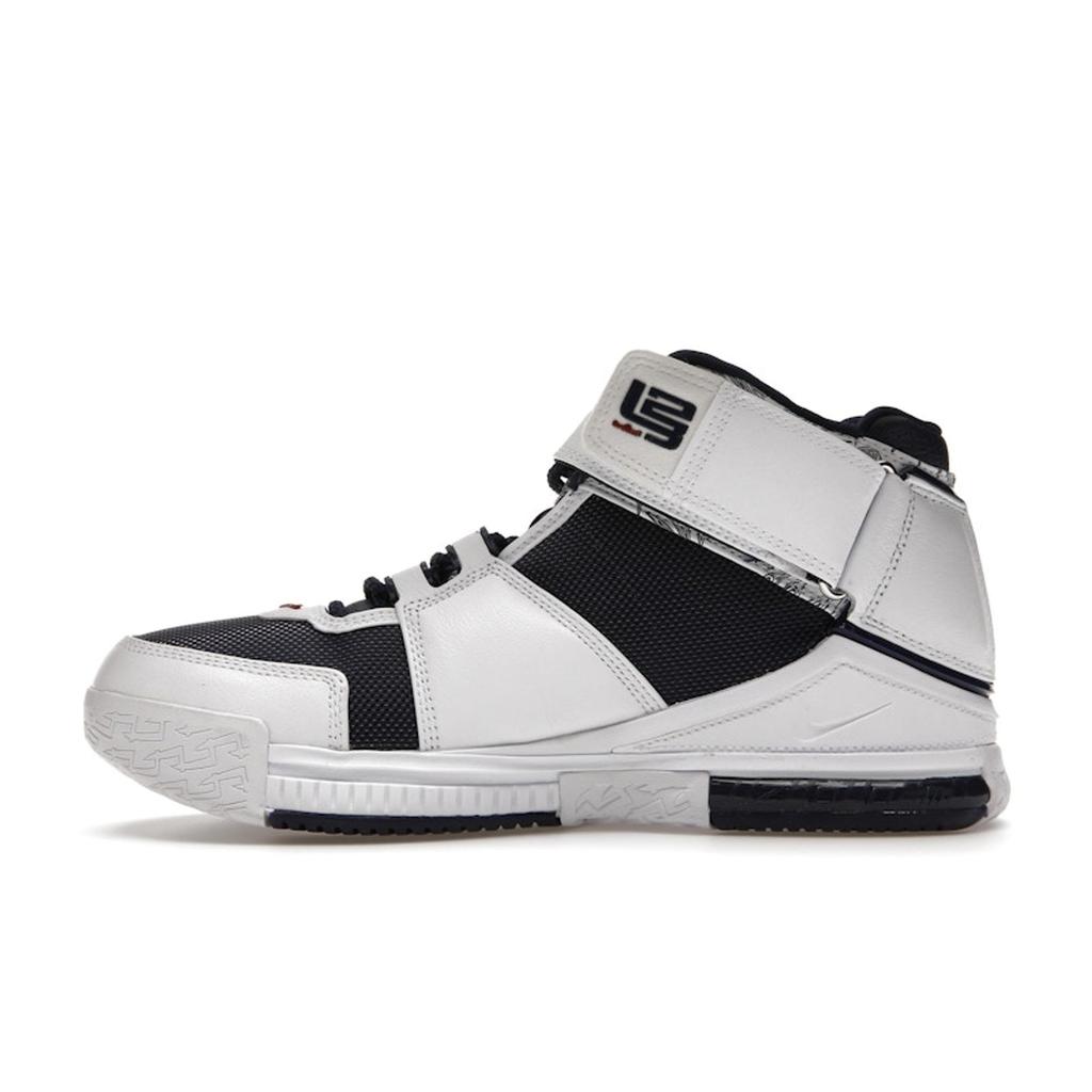Nike Zoom LeBron 2 Retro USA 2022 Men Sneakers White Midnight-Navy Varsity-Crimson DR0826-100