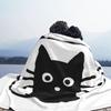 Пледы с мордочкой черной кошки Мягкий теплый фланелевый плед Покрывало для кровати Гостиной Пикника Путешествия Дома Дивана