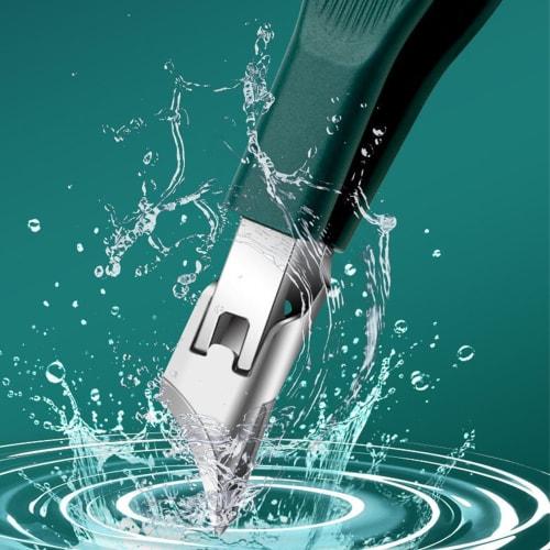 Stainless Steel Grooming Kit - Home Pedicure Tools | Splash-Proof Manicure Tool, Toddler Nail Cutter, Heavy-Duty Ergonomic Splash-Proof Nail Clippers