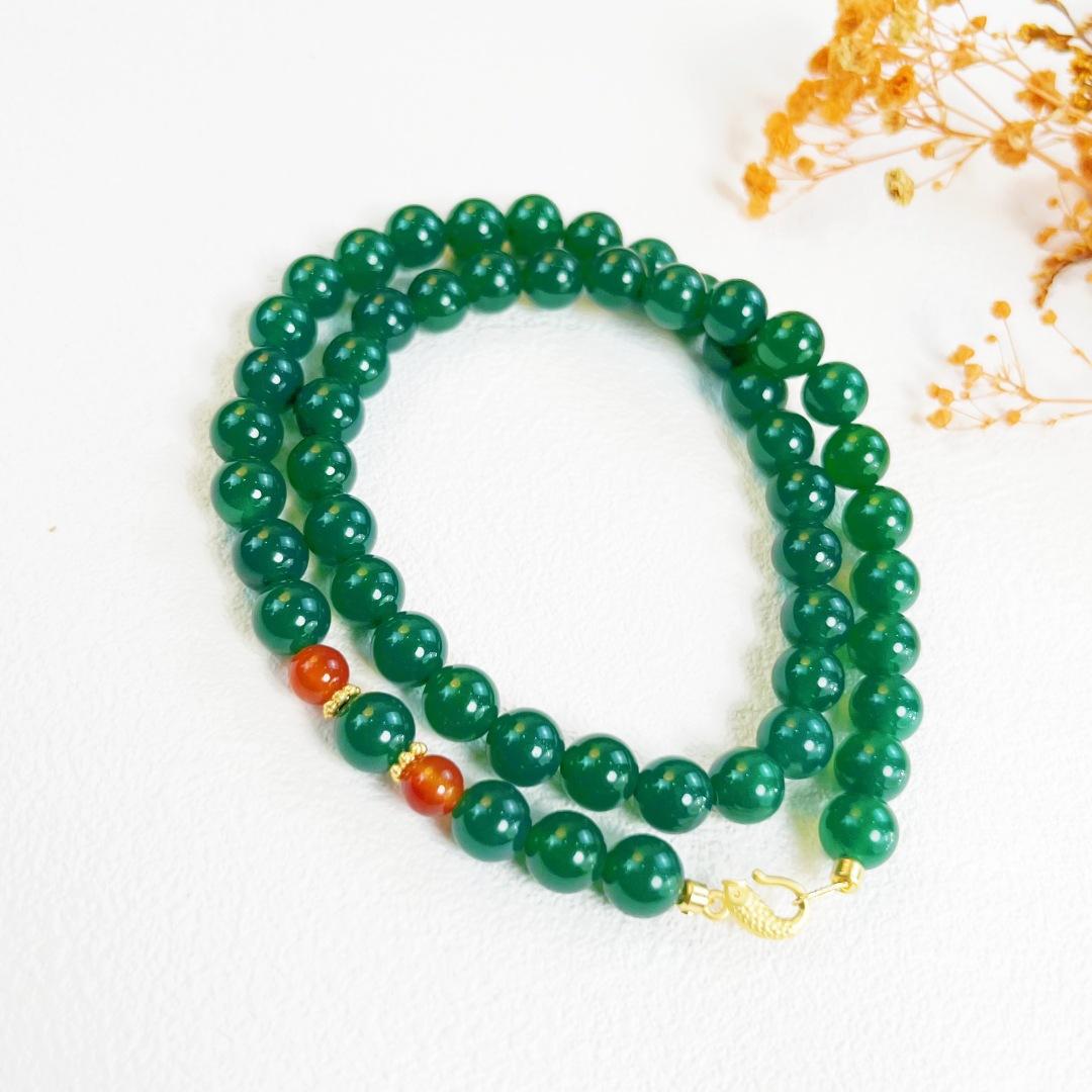 

Оригинальное новое китайское длинное ожерелье из агата ручной работы, новое китайское ожерелье из бисера