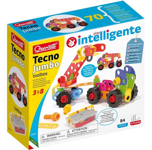 Конструктор технический Quercetti Tecno Jumbo Toolbox, 84 детали