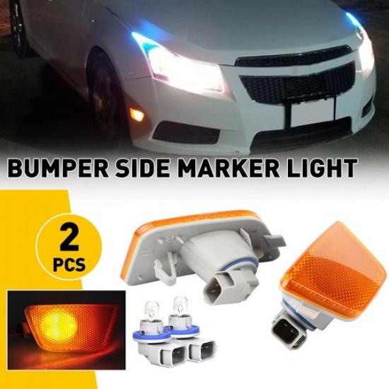 Pair Front Bumper Mounted Side Marker Light LH Assembly RH 2x for Cruze Diesel L