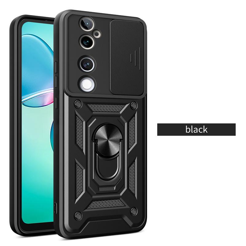 Armor Case For VIVO V40 Pro V40 SE V30 Lite 5G V30e Cover Lens Protection With Ring Magnetic Stand Holder Coque Fundas