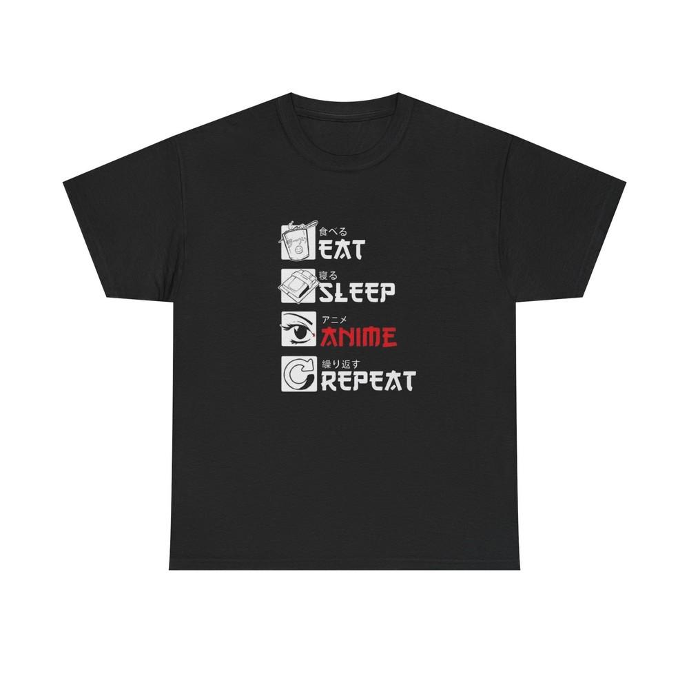 

Eat Sleep Anime Graphic T Shirt Unisex Heavy Cotton Tee S