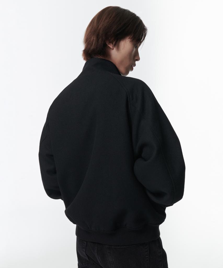 Musinsa Standard Wool Blend Harrington Jacket [Black]