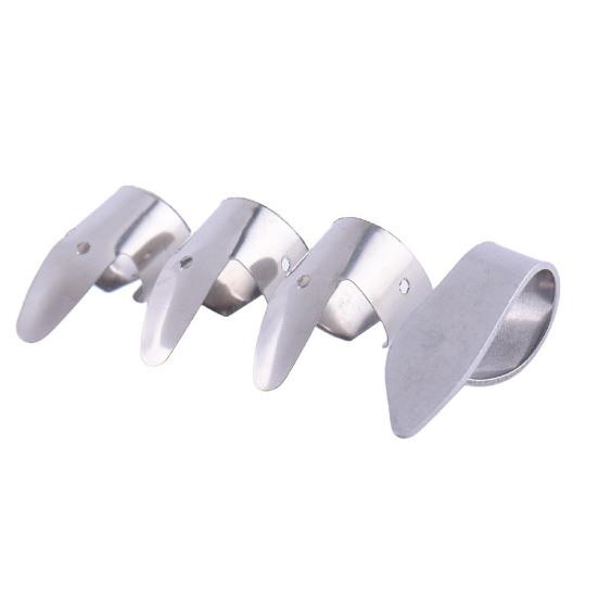 4Pcs Finger Picks Open End Plectrums for Steel Stringed Instrument Convinent Stainless Guitar