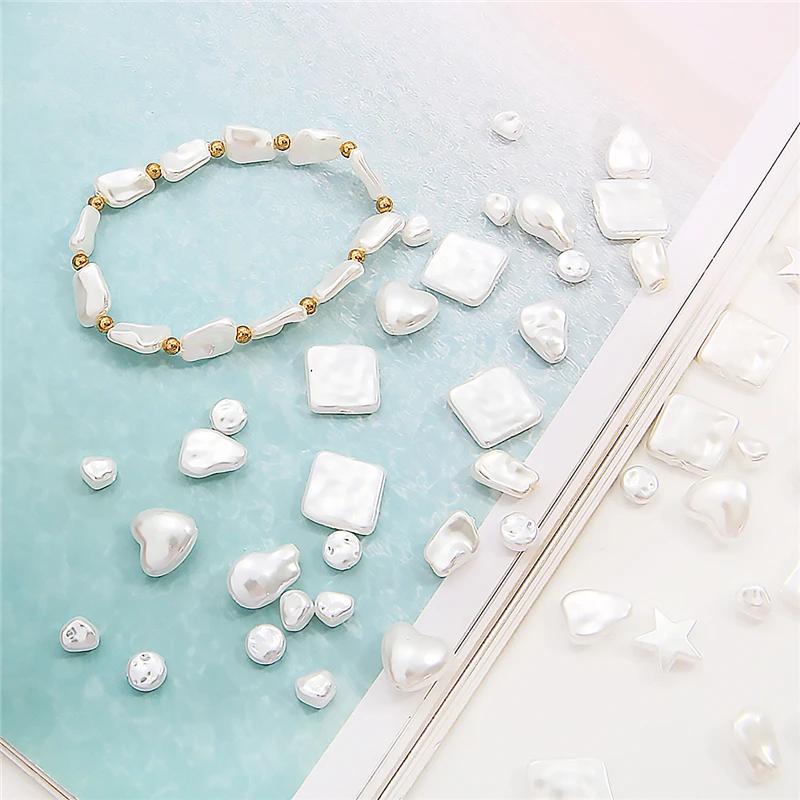 Irregular ABS Imitation Pearls Beads Acrylic Loose Beads for Jewelry Making DIY Necklace Earrings Hairclip Bracelet Necklace