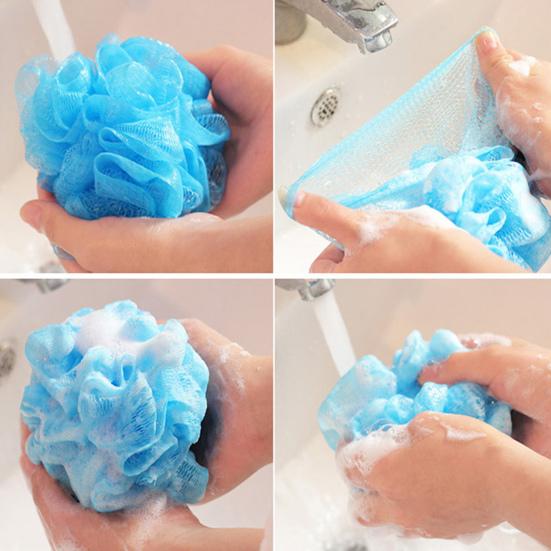 2 Stück Praktischer Reichhaltiger Schaum-Badeball Elastischer Schnelltrocknender Nylon-Duschball für Zuhause
