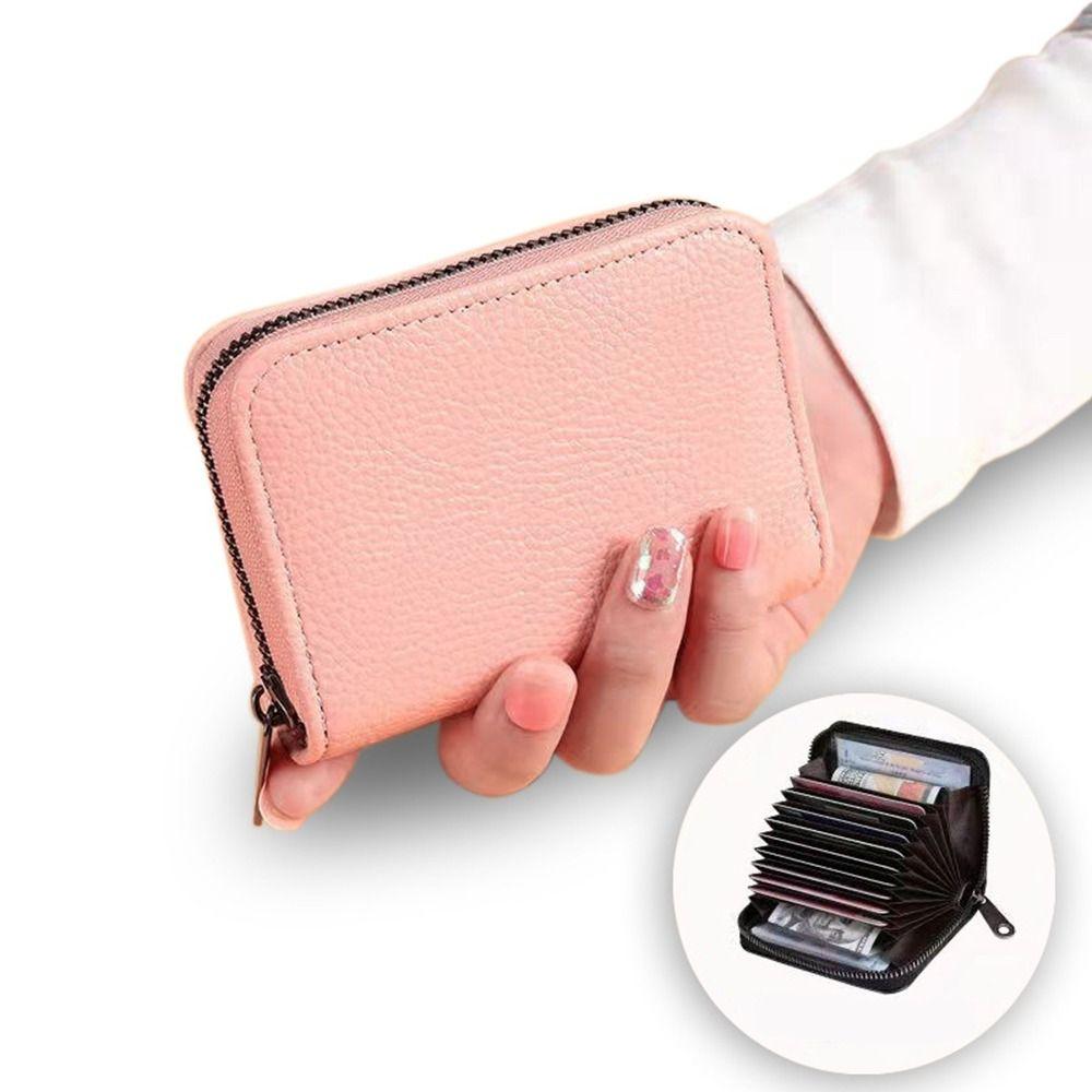 Portefeuille de petite entreprise bloquant les RFID, porte-cartes de crédit en cuir PU, nouveau sac de poche pour femmes et hommes