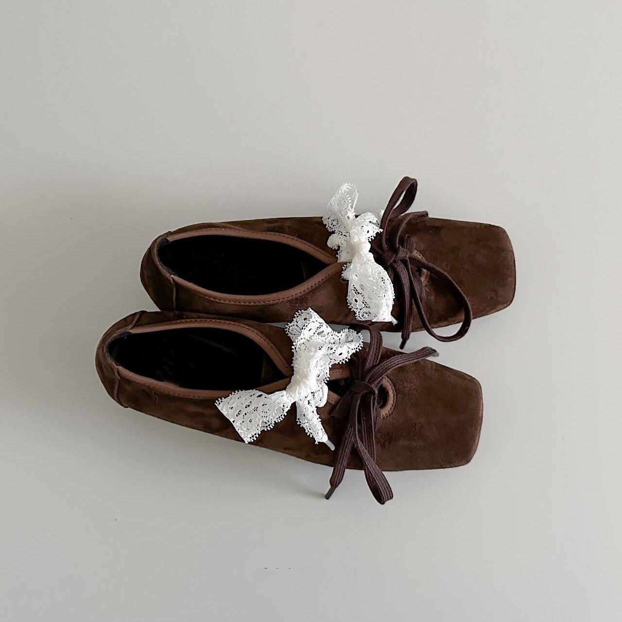 

Cowhide version~ French retro lace Mary Jane small leather shoes women s square head thick heel lace-up ballet shoes single shoes women 40 коричневый