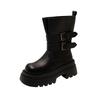 Thick-soled Heightening Martin Boots Women's 2025 New Autumn High-end Versatile Short Boots Small Temperament Retro Knight Boots