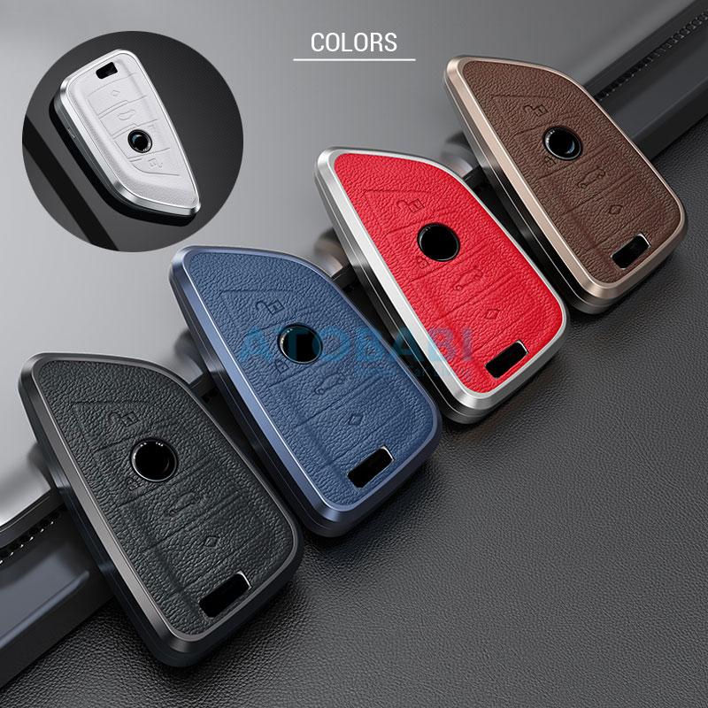 Aluminum Alloy Car Key Cover Bag For Bmw 3 5 7 F Series X5 F15 F16 X6 F46 F35 G30 G11 G12 Smart Remote Fobs Shell Protector Case