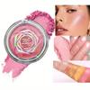 Paletă de pudră pentru iluminator Rose Diamond, paletă de fard de obraz Contouring pentru evidențierea feței, iluminator pentru fard perlat, cadou de machiaj pentru femei