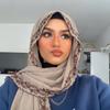Elegancki Szyfonowy Szalik z Haftowanym Brzegiem Hijab Oddychająca Lekka Bandana Wszechstronny Muzułmański Nakrycie Głowy Na Letnie Wakacje