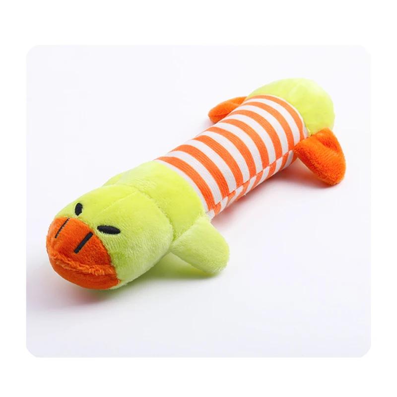 

Pet Dogs, Cats, Plush Cartoon Embroidery, Bite Resistant and Stress Relieving, Ducks, Pigs, Elephants, Cute Vocalizations Toys жёлтый