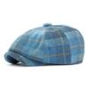 Autumn Newsboy Caps for Men Women Checkered Octagonal Hat Detective Artist Painter Cabbie Beret Hat British Driver Flat Cap