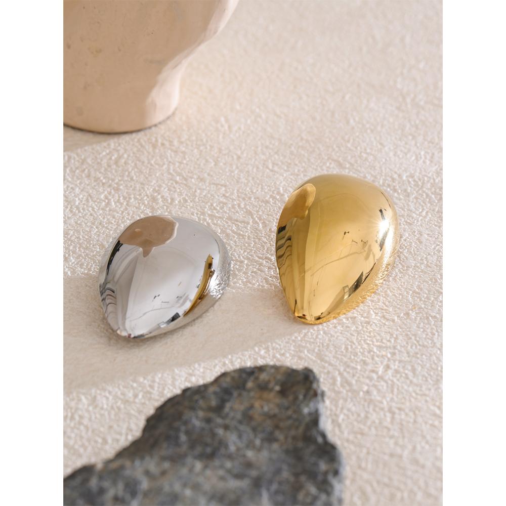 Yhpup Sleek Polished Stainless Steel Metal Water Men Women Drop Brooches Waterproof Daily Clothing Accessories Gift