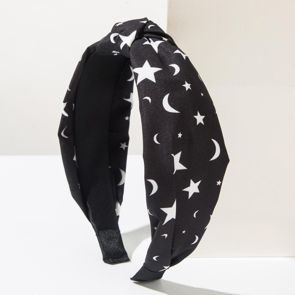 Halloween Elemente Geist Totenkopf Stern Mond Gedrucktes Stirnband Trendige Mode Feiertagsparty Haarschmuck