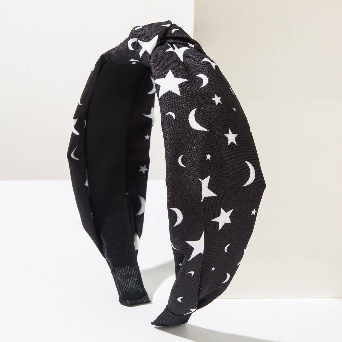 

Хэллоуин Элементы Призрак Череп Звезда Луна Принт Повязка на голову Модный Праздничный Аксессуар для волос One Size