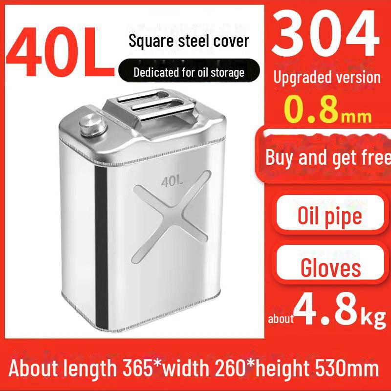 Butoaie de benzină din oțel inoxidabil 30L, 20L, 10L Rezervor de combustibil diesel