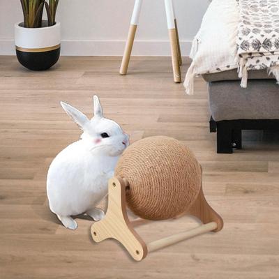 Balle de meulage en sisal pour lapin, soin des dents, jouet à mâcher pour lapin, chinchilla, cochon d'Inde, animal de compagnie, fournitures de jeu pour meulage des dents