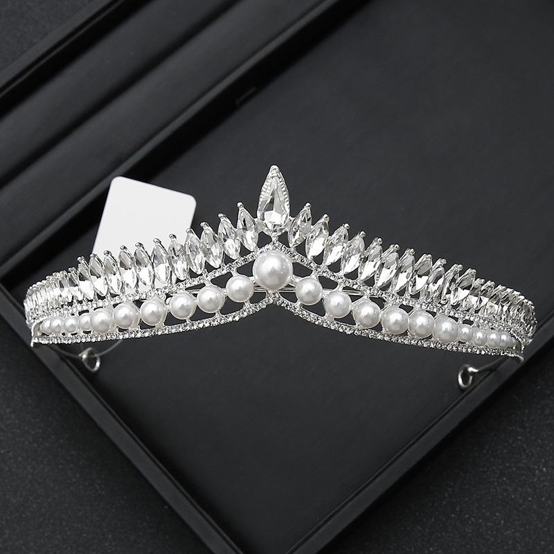 Crown Tiara Bride  Rhinestone Crown  Wedding Dress  Adult Ceremony Birthday  Princess Hair Accessories  Children