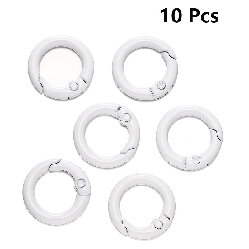 Yogodlns 10 ks/Lot 16 barev Kovová O kroužková spona Otevíratelná Kulatá Karabina Klíčenka Klipy Hák Psí Řetěz DIY Šperky Spona Konektor Tašky Příslušenství