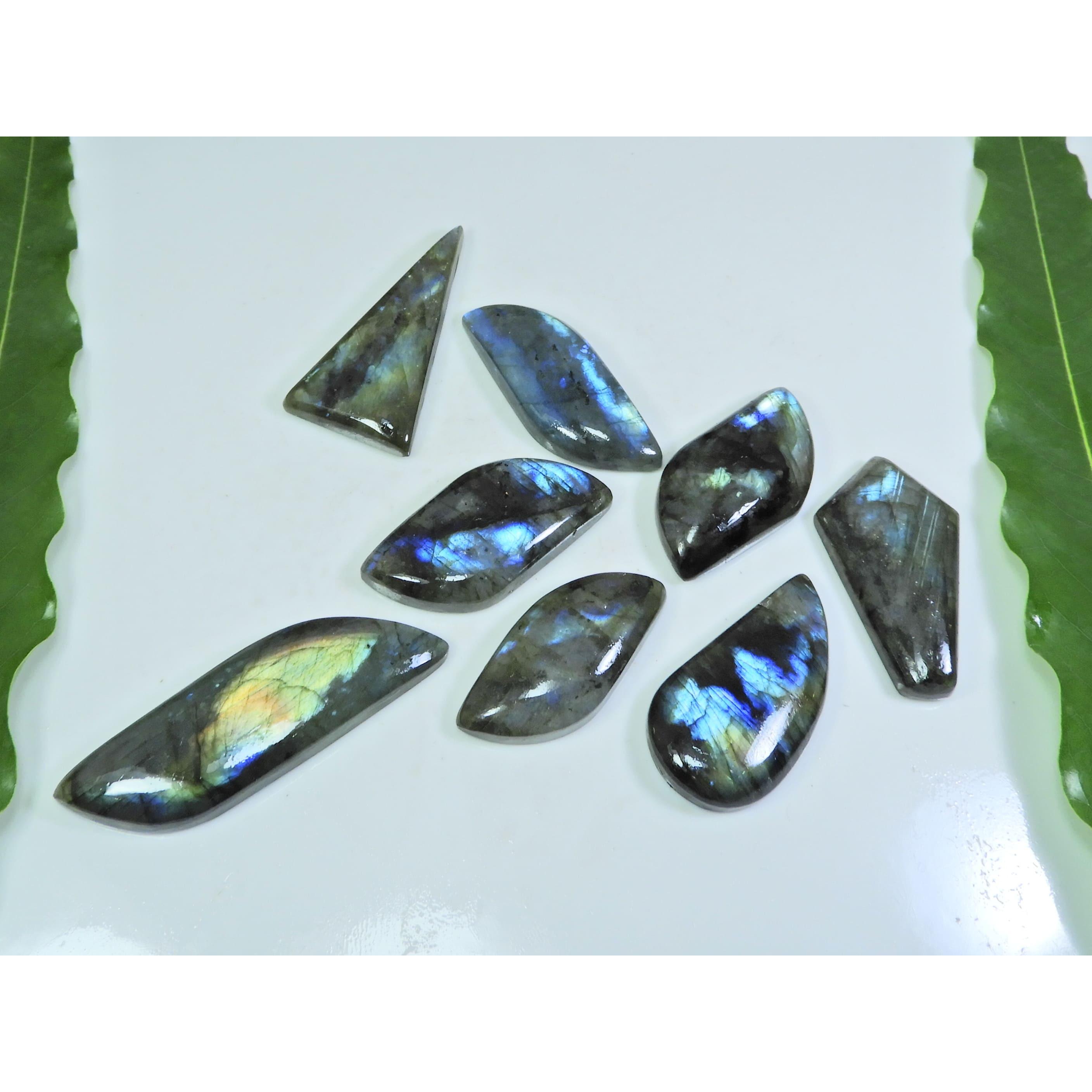 

20X37-18X58ММ Натуральный Мульти Лабрадорит Фантазийный Кабошон Свободный Драгоценный Камень 8 Шт. LL-967