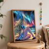 Alice Starry Beach Night Disney Oil Painting Kit, Home Decor Handmade Gift for Adults, Scenic Fantasy Art Craft Paint by Numbers Kit