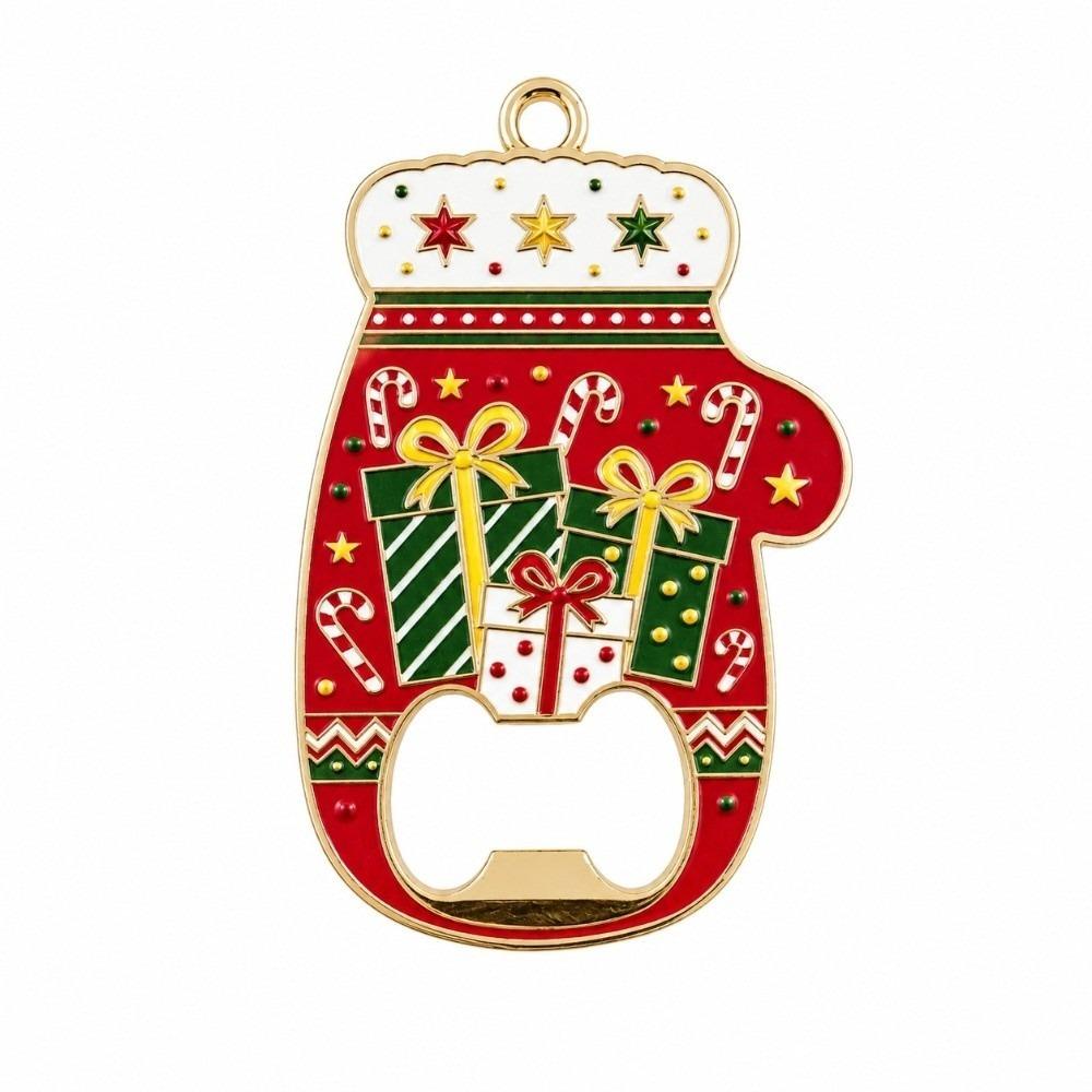 Reindeer Christmas Series Bottle Opener Christmas Tree Santa Claus Beer Opener Christmas Gloves Fridge Magnet Party Favors