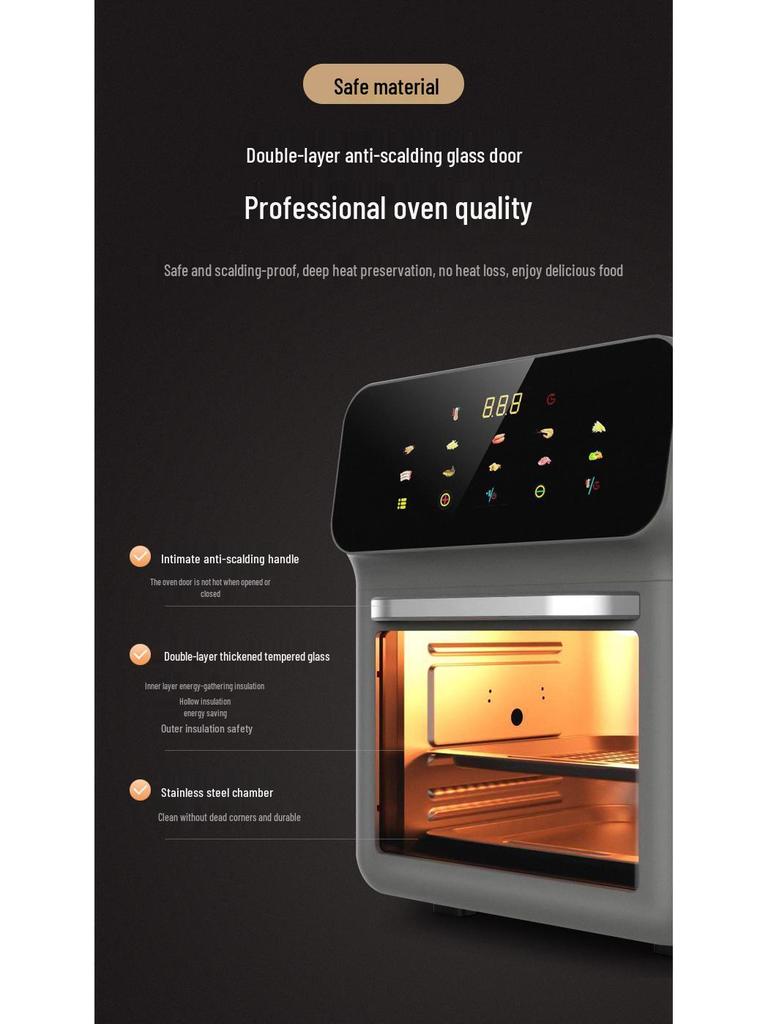 Wielkopojemnościowa frytkownica powietrzna do użytku transgranicznego: Wielofunkcyjny Domowy Piekarnik Elektryczny i Frytkownica.