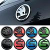 UINR6 80mm 90mm Auto Front Ersetztes Emblem Heckklappen Aufkleber für Octavia Rapid Fabia Superb KAMIQ VRS Auto Emblem Zubehör