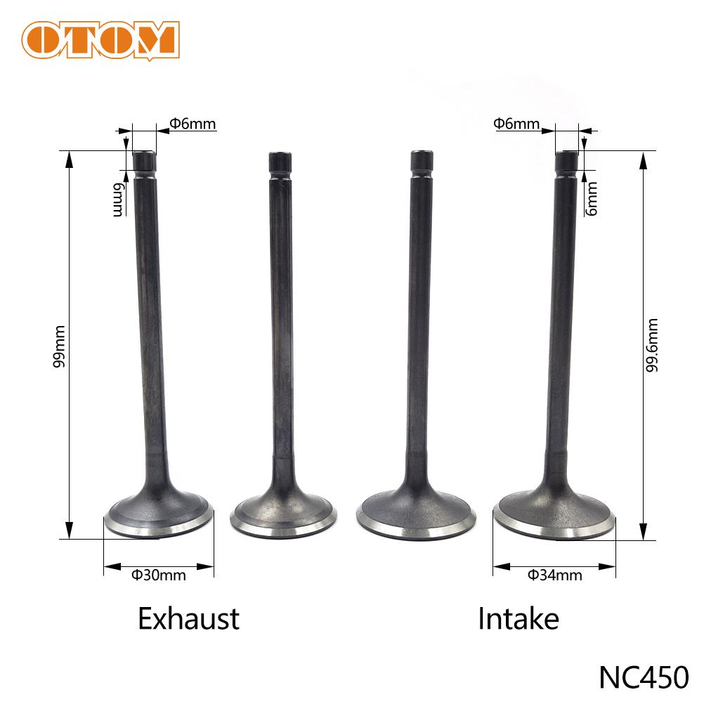 OTOM For ZONGSHEN NC250 NC450 Motorcycle Engine Valve Intake Exhaust Stem KAYO T4 Off Road Motocros Dirt Bike Engine Spare Parts
