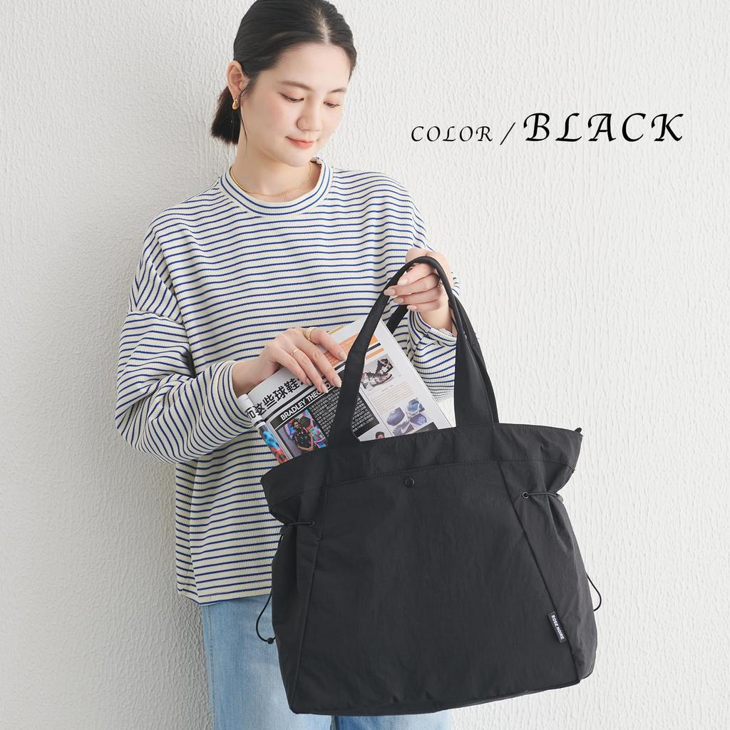 ROSE NOIRE 2-Way Tote Bag for Women, A4 Size, Large Capacity, Lightweight (350g), ShoulderHandbag, Nylon Handbag, Mother's Bag, Water-Repellent,