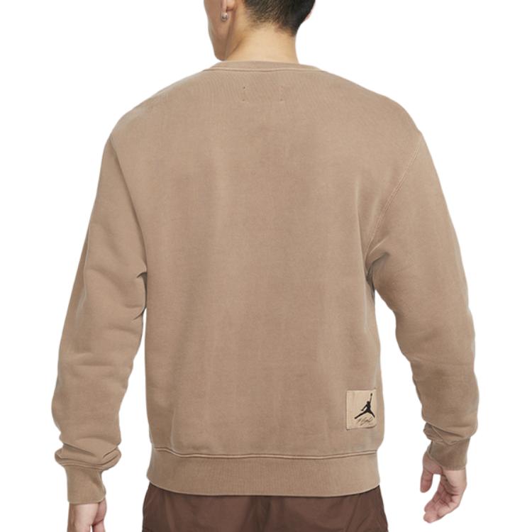 Jordan Embroidered Logo Sport Knit Pullover Crewneck Sweatshirt Men Tops Camel DO2308-256