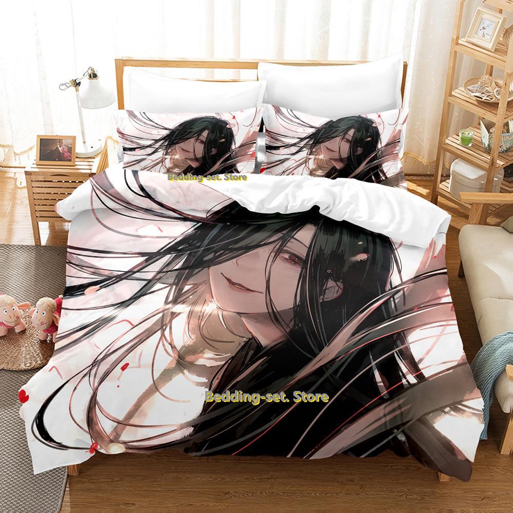 Comforter Hell'S Paradise Gabimaru & Sagiri Bedding Set Cartoon Anime Three-Piece Set Adult Kid Bedroom Three-Piece Suits Roupas De C