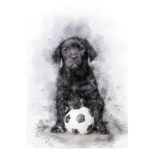 Aquarell Tiere Niedlicher Hund Bunter Druck Poster Leinwand Malerei Hd Modern Wandkunst Bild Für Wohnzimmer Schlafzimmer Heimdekor
