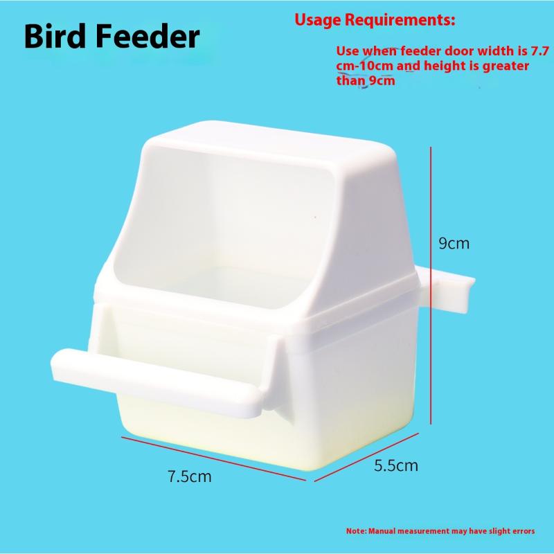Large Capacity Bird Feeder Box Anti-Splash Bird Food Dispenser Durable Parrot Feeding Box For Small Medium Birds