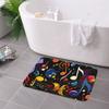1PC Vibrant Musical Notation Kitchen Rug Non-Slip Door Mat Pop design Bathroom Rug Bath Mat Carpet for Home Sink Laundry Decor