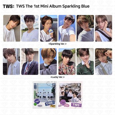1. Mini-Album, funkelnde blaue Fotokarte, Polaroid KPOP K-POP Shinyu Dohoon