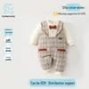 Floral Strap Newborn Romper: 120g Cotton Baby Crawling Suit for Infants and Toddlers