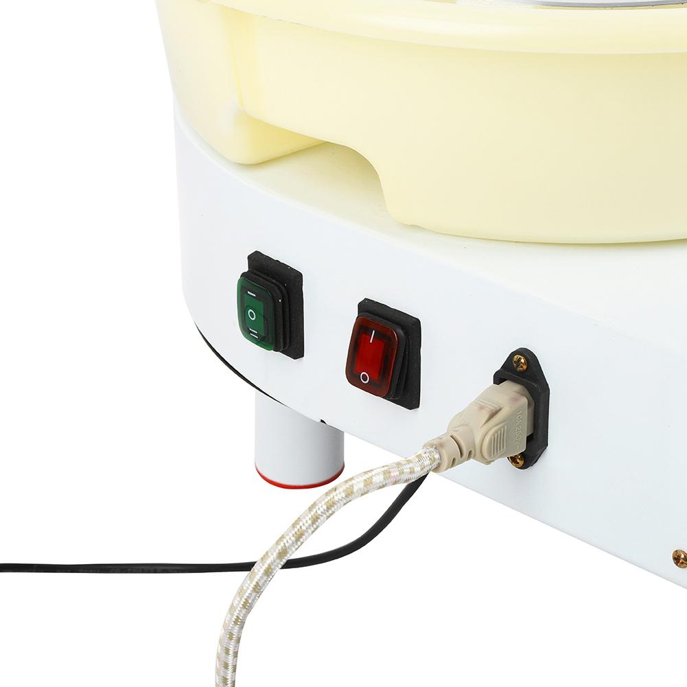 25cm 350W Electric Pottery Wheel Machine Foot Pedal Speed Control for DIY Ceramic Craft