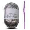T Shirt Yarn Bright Soft Glossing Knitting for DIY Crocheting Cushion Pieces Crochet