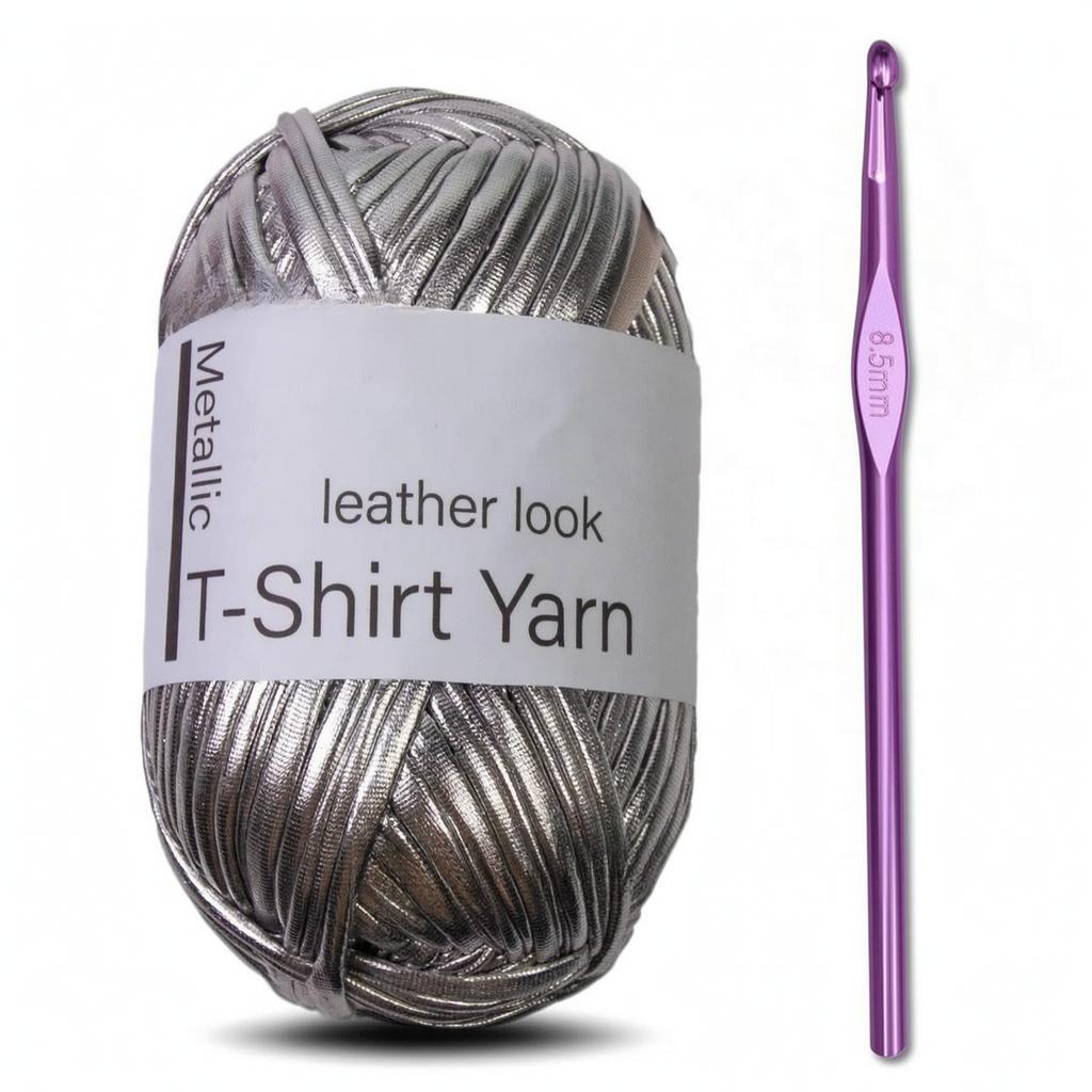 T Shirt Yarn Bright Soft Glossing Knitting for DIY Crocheting Cushion Pieces Crochet