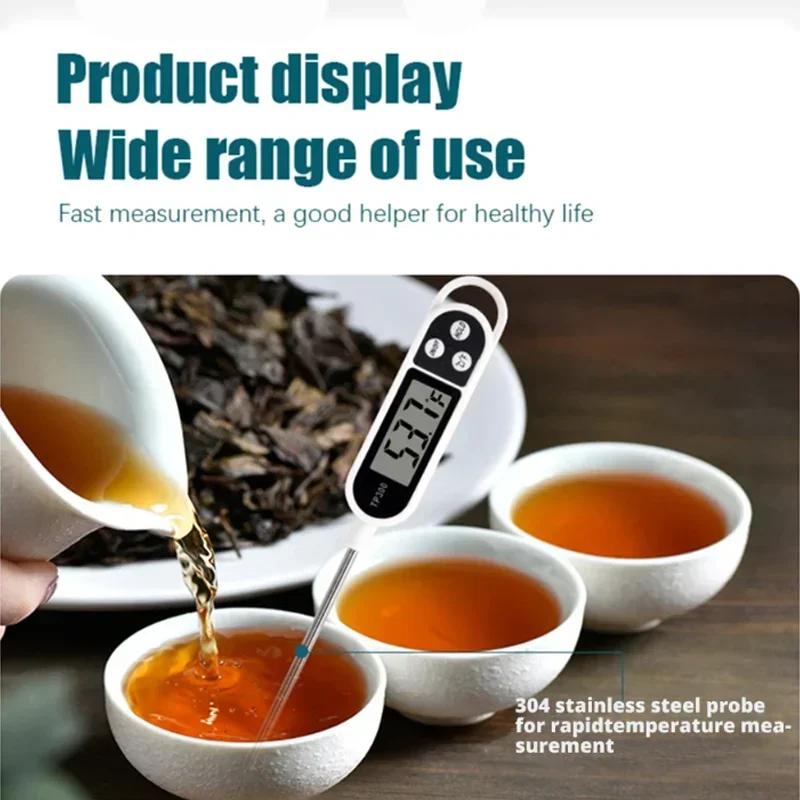 1 st Digital Kökstermometer Rostfri Sond Matlagning Mat, Grill, Vatten, Mjölk, Olja, Vätska Kött.