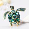 Women Exquisite Tortoise Turtle Brooch Pin Chic Crystal Broochpin Jewelry