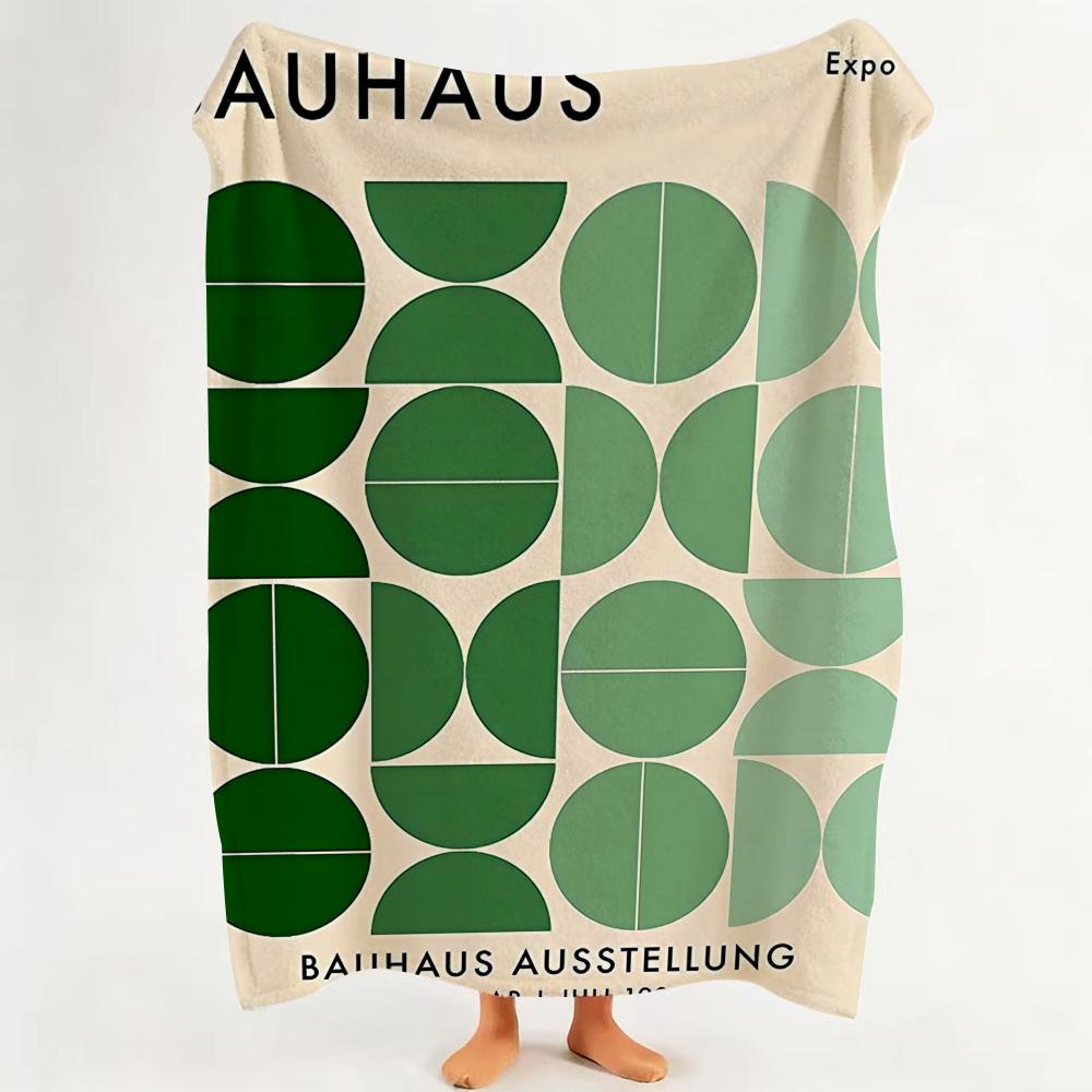 Coperta in Flanella Stile Bauhaus Adatta per Divano Soggiorno Camera da Letto