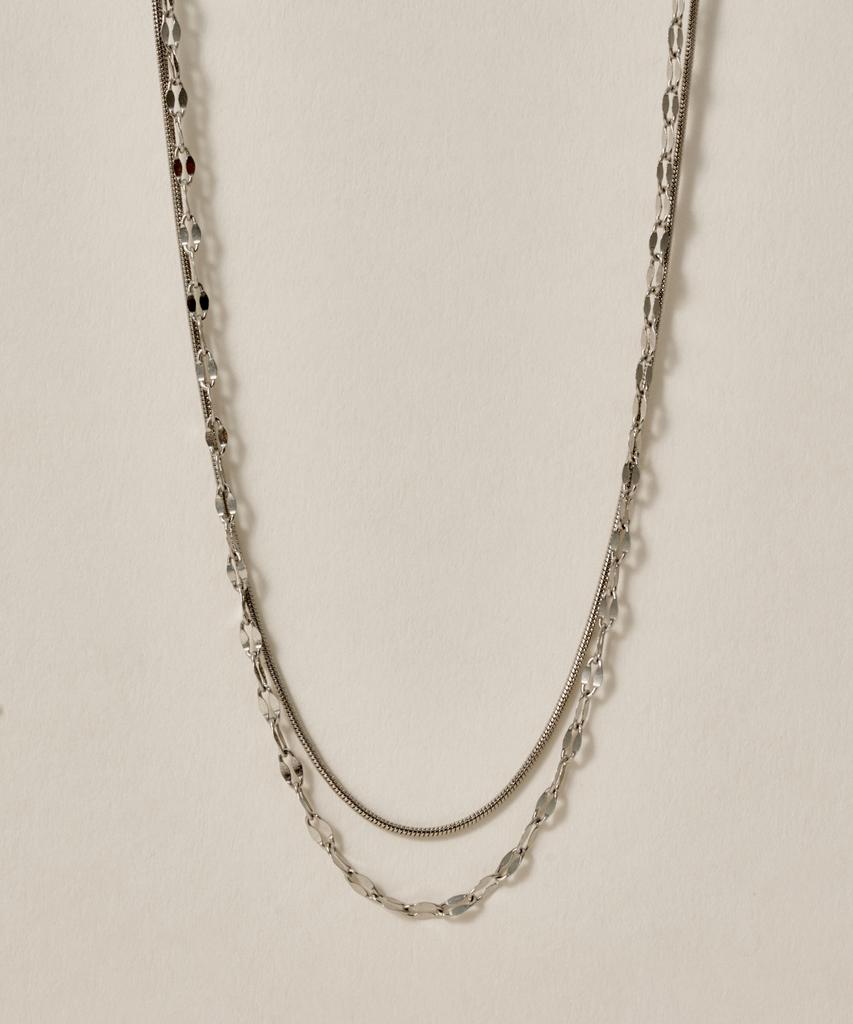 Novice Tokyo Petal & Round Chain Necklace [Stainless] / Silver