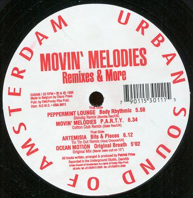 12inch Record VARIOUS - Movin' Melodies (Remixes And More) USA3011 Urban Sound Of  1995 Netherland Dance & Electronica Used